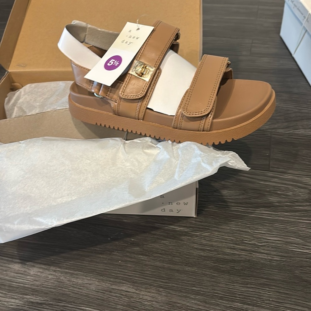 A New Day Women's Tan Sandals SOLD